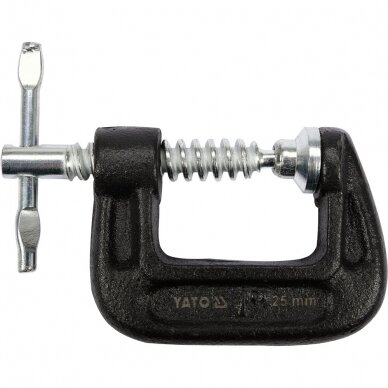 C tipo spaustuvas su varžtu nuo 25mm iki 300mm (1"-12") YATO 1 C tipo spaustuvas su varžtu nuo 25mm iki 300mm (1"-12") YATO 1