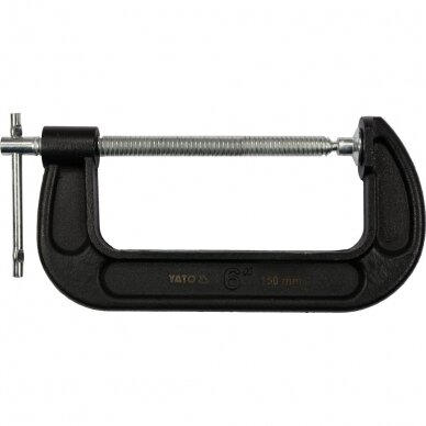 C tipo spaustuvas su varžtu nuo 25mm iki 300mm (1"-12") YATO 6 C tipo spaustuvas su varžtu nuo 25mm iki 300mm (1"-12") YATO 6