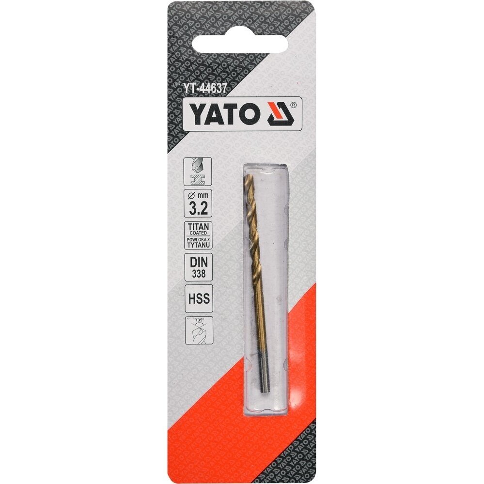 Grąžtas metalui HSS-TiN YATO DIN338 (1–13 mm) 9 Grąžtas metalui HSS-TiN YATO DIN338 (1–13 mm) 9
