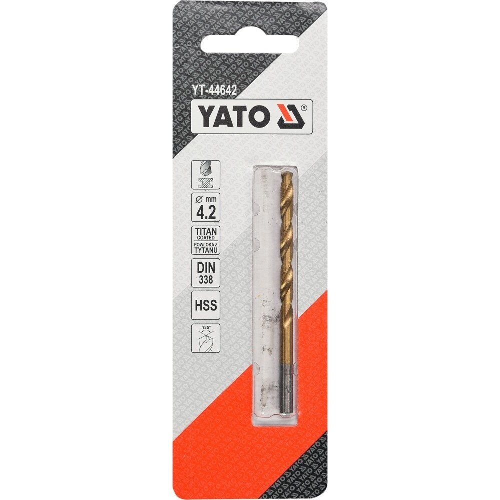 Grąžtas metalui HSS-TiN YATO DIN338 (1–13 mm) 16