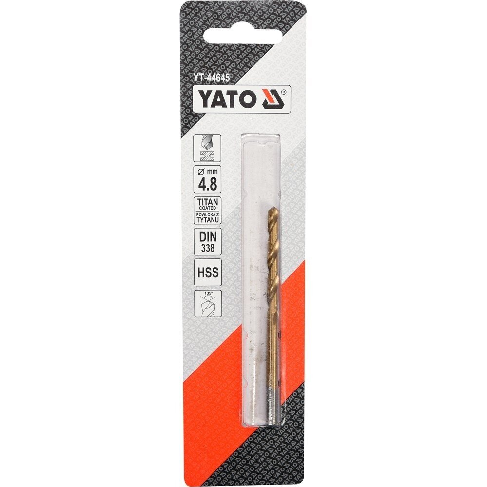 Grąžtas metalui HSS-TiN YATO DIN338 (1–13 mm) 18 Grąžtas metalui HSS-TiN YATO DIN338 (1–13 mm) 18