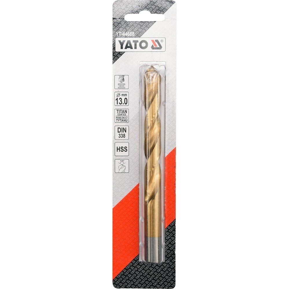 Grąžtas metalui HSS-TiN YATO DIN338 (1–13 mm) 25 Grąžtas metalui HSS-TiN YATO DIN338 (1–13 mm) 25