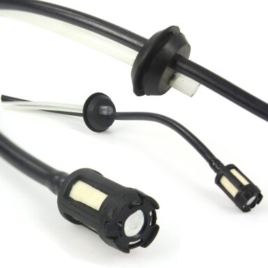 Žarnelės trimerio kuro bakui su sandarinimo žiedu ir filtru Žarnelės trimerio kuro bakui su sandarinimo žiedu ir filtru