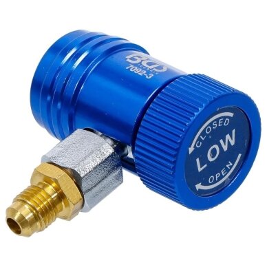 Žemo slėgio adapteris oro kondicionierių aptarnavimo įrenginiui 7092 | R1234YF BGS 1 Žemo slėgio adapteris oro kondicionierių aptarnavimo įrenginiui 7092 | R1234YF BGS 1