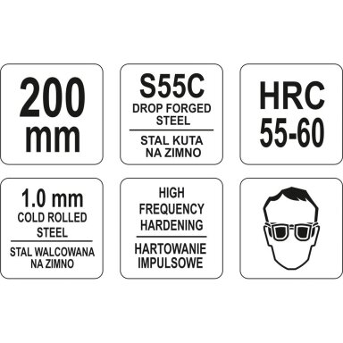 Žirklės skardai spyruoklinis mechanizmas 200mm YATO Žirklės skardai spyruoklinis mechanizmas 200mm YATO