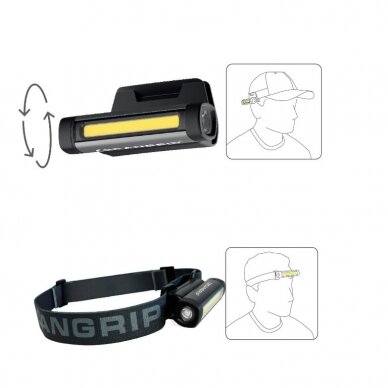 Žibintuvėlis ant galvos FLEX WEAR KIT USB kraunamas 75/150lm, Scangrip 2 Žibintuvėlis ant galvos FLEX WEAR KIT USB kraunamas 75/150lm, Scangrip 2