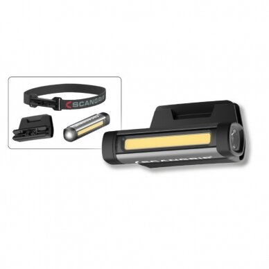 Žibintuvėlis ant galvos FLEX WEAR KIT USB kraunamas 75/150lm, Scangrip Žibintuvėlis ant galvos FLEX WEAR KIT USB kraunamas 75/150lm, Scangrip
