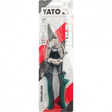 Žirklės skardai dešininės 250mm YATO YT-1961 1 Žirklės skardai dešininės 250mm YATO YT-1961 1