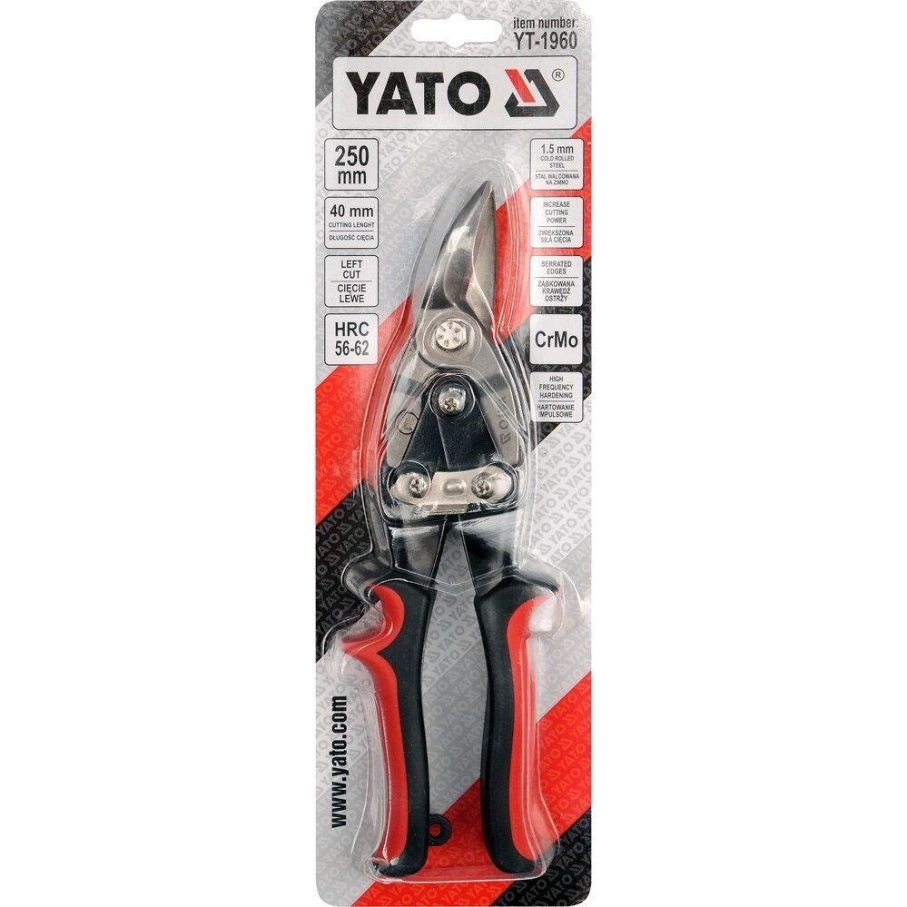 Žirklės skardai kairinės 250mm YATO YT-1960 1 Žirklės skardai kairinės 250mm YATO YT-1960 1