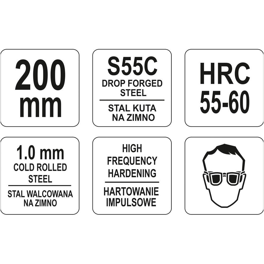 Žirklės skardai spyruoklinis mechanizmas  200mm YATO 1