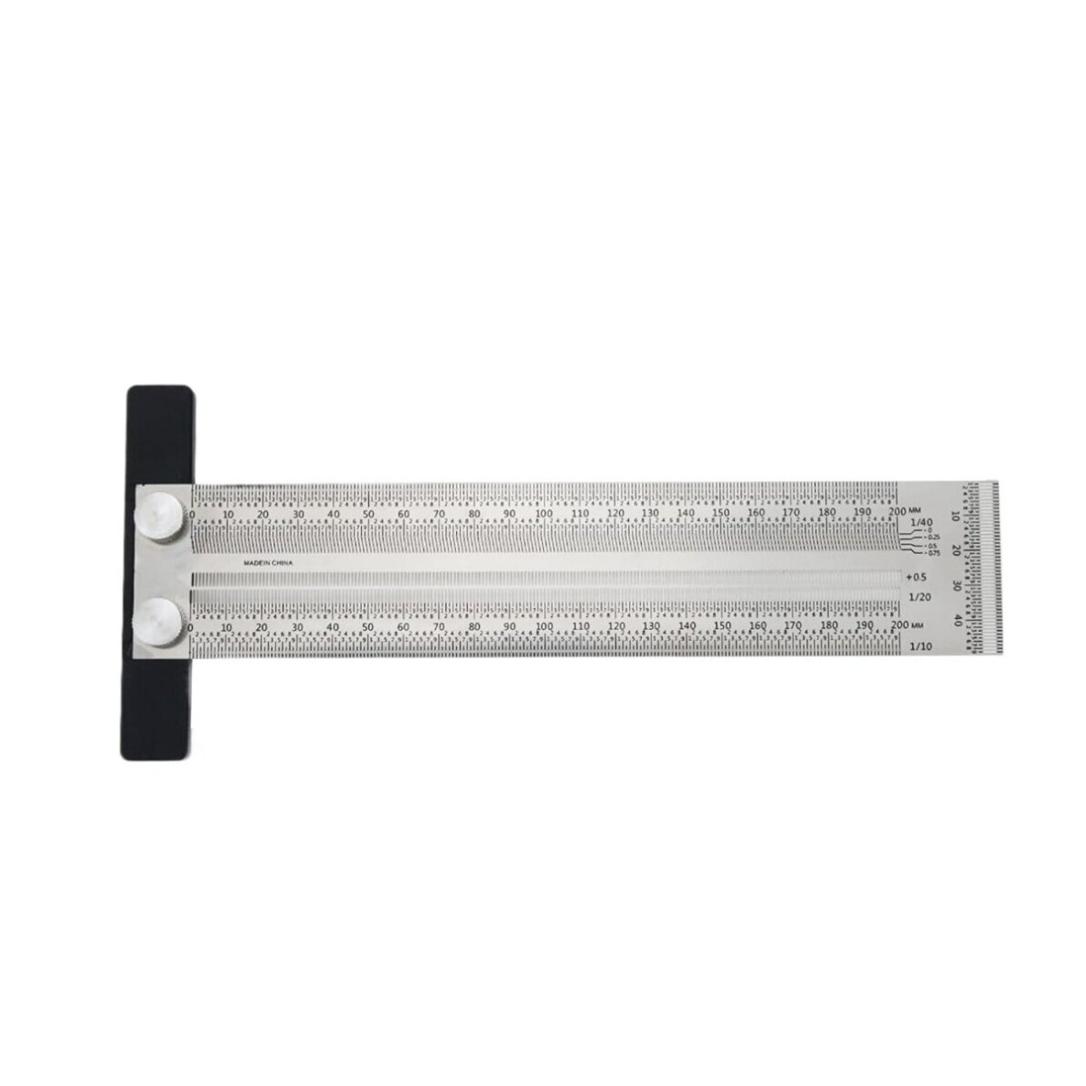 Žymėjimo / įbrėžimo liniuotė | nerūdijantis plienas | T formos | 200 mm ESSEN TOOLS Žymėjimo / įbrėžimo liniuotė | nerūdijantis plienas | T formos | 200 mm ESSEN TOOLS