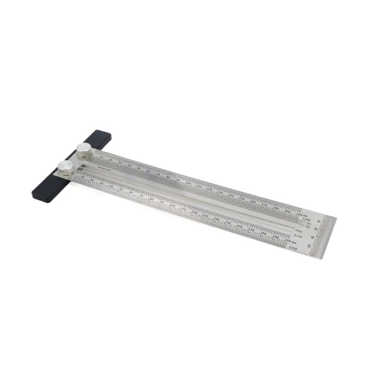 Žymėjimo / įbrėžimo liniuotė | nerūdijantis plienas | T formos | 200 mm ESSEN TOOLS 2